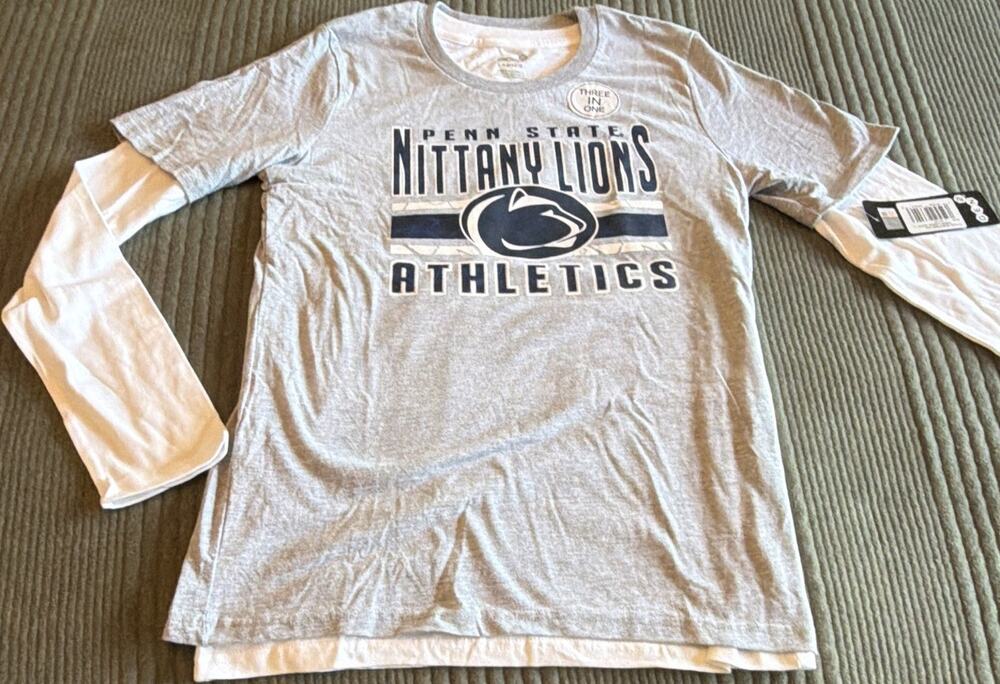 Gen2 Penn State Nittany Lions Youth Long Sleeve Shirt Gray/White L (14/16)